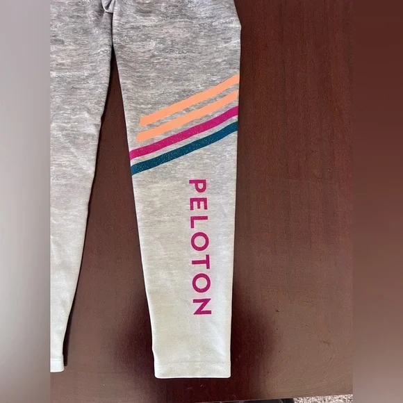 Peloton Gray Leggings with Colorful Stripes - Picture 5 of 5